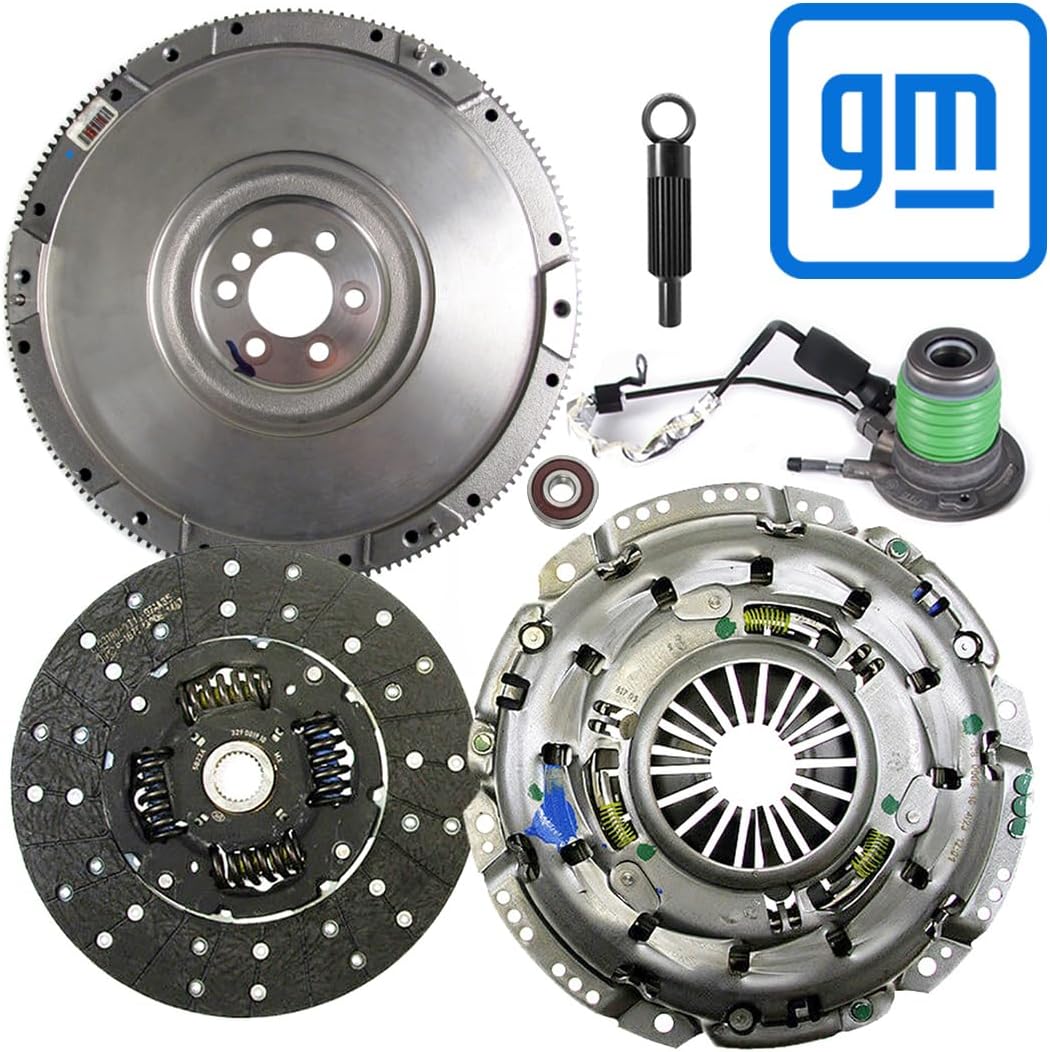 GM OEM Clutch Kit 04216 with Flywheel with Slave Cylinder Replacement for Chevy 2005-2013 Corvette Grand Sport Z06 427 convertible 6.0L 6.2L 7.0L OHV 8cyl LS2 LS3 LS7 (GM04216+FW167191-CK)