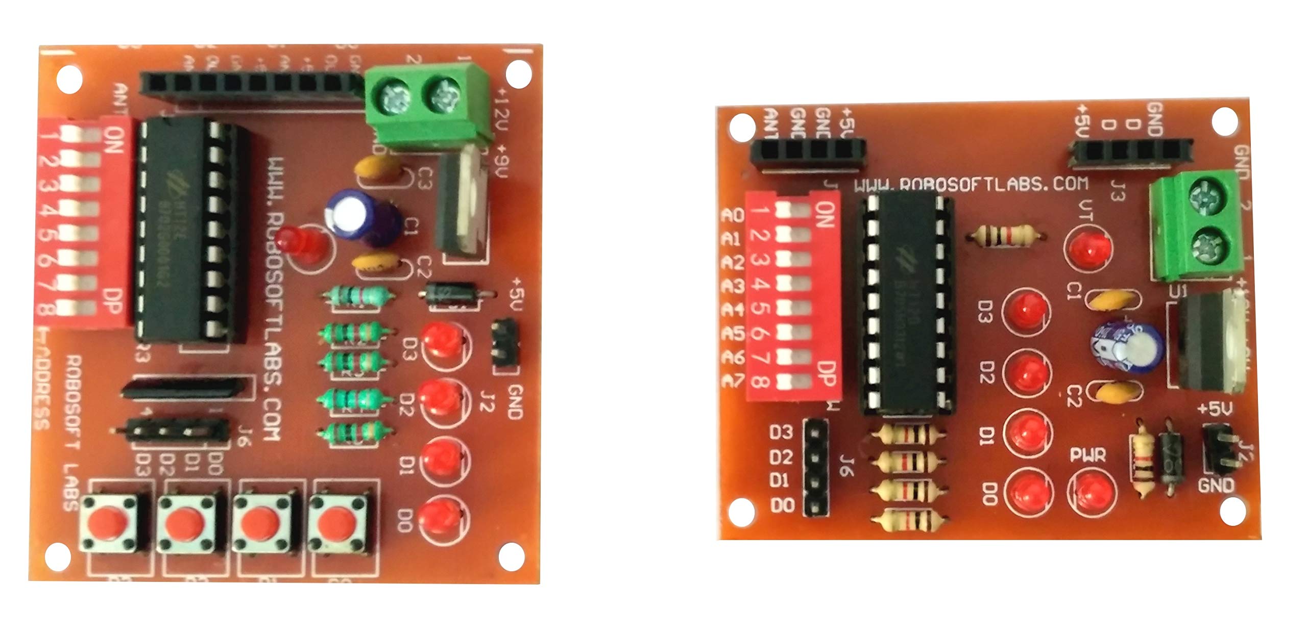 Buy Robosoft Labs RF Encoder Decoder board with HT12E, HT12D IC and