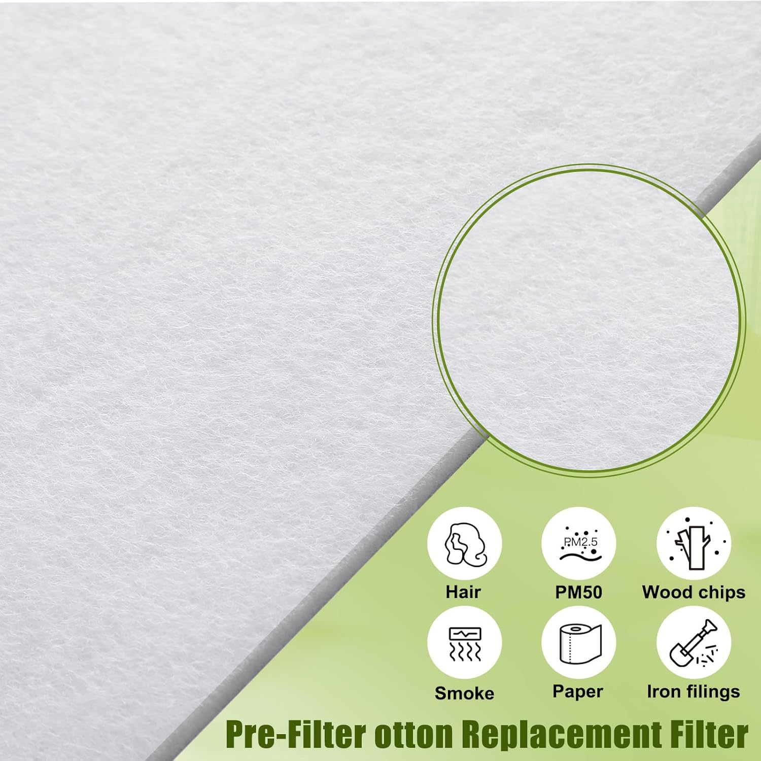 LemonRoad 4 Pcs Filter Refills Accessories Includes Medium Filter Replacement with Prefilter Cotton Replacement for Solder Fume Extractor Soldering Smoke Absorber, 14.4 x 6.9''