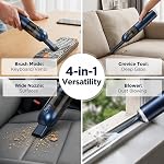 TEZILON Car Vacuum Cleaner 18000Pa Powerful Suction HEPA Filter, Portable Cordless Handheld Vacuum Rechargeable with LED Display&Air Duster, Multi-Nozzles for Car Home Pet Hair Keyboard