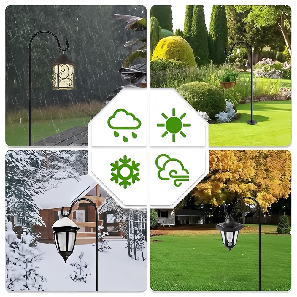 Shepherd's Hooks Garden Planter Stakes For Bird Feeders Up To 6.5 Lbs