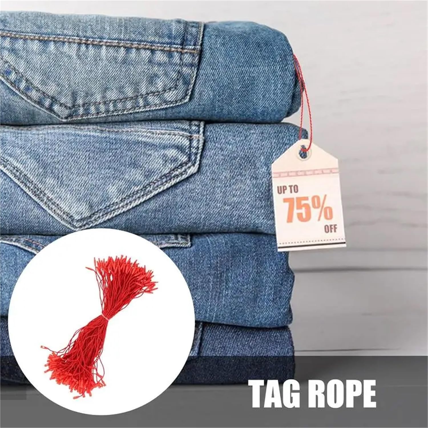 Hang Tag String 2000Pcs Hang Tag Nylon String Snap Lock Pin Loop Fasteners Hook Ties for Garment Bag Label Cards DIY Accessories for Attaching Gift Tags