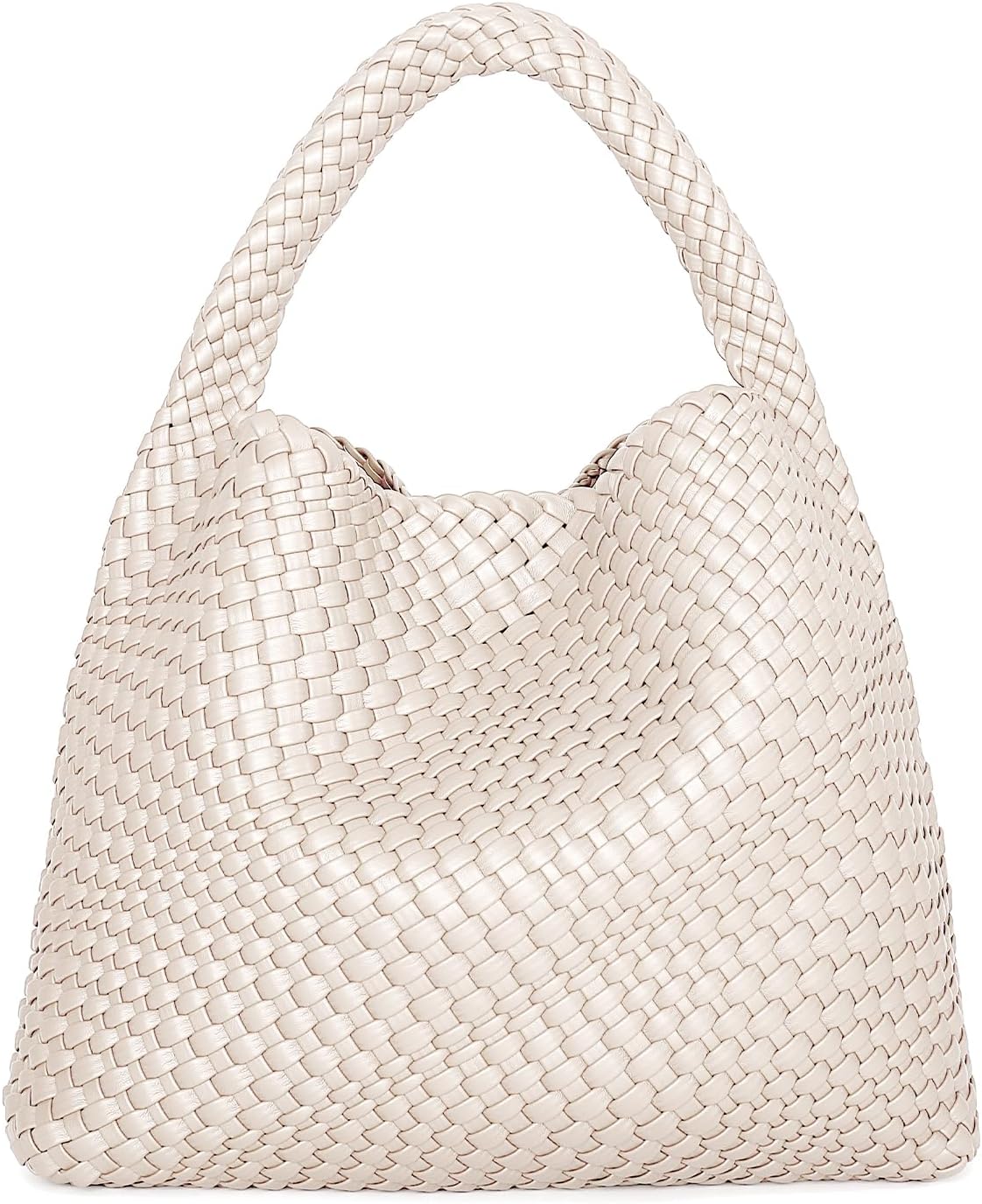 Woven Tote Bag for Women, Fashion Woven Bags for Women Vegan Leather Shoulder Handbags Large Summer Beach Travel Bag