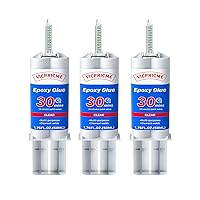 Vista 8 de Pegamento de plástico negro, pegamento epoxi de 2 partes, jeringa de 1.76 onzas, adhesivo de soldadura de plástico impermeable, puede unir metal