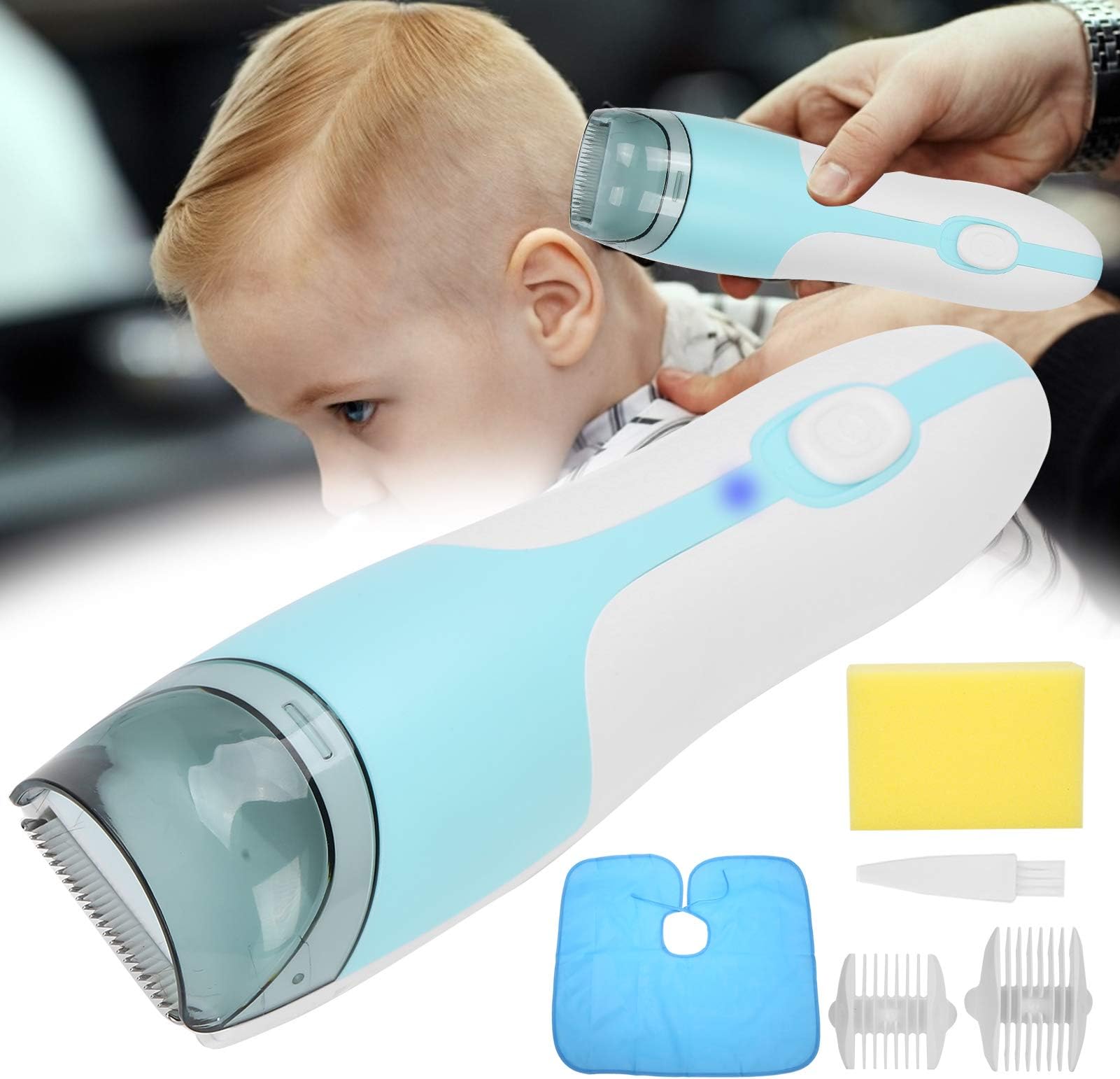 Baby Hair Clippers, Electric Kids Hair Trimmers, Rechargeable Baby Hair Trimmer Hair Trimmer With Haircutting Apron Cordless Haircut For Kit For Kids Infants Toddler