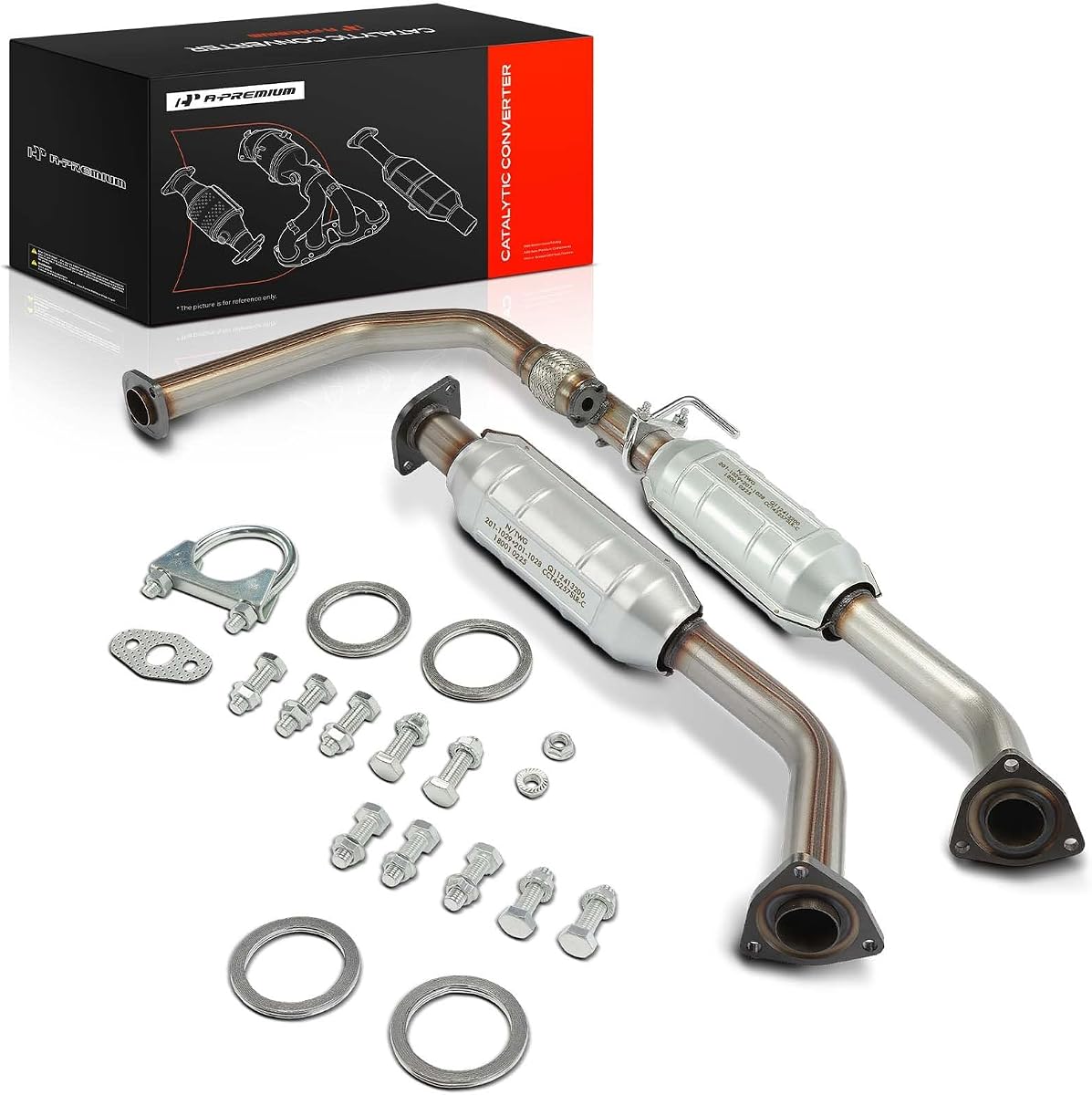 A-Premium 2 PCS Left and Right Catalytic Converter Kit, E.P.A Compliant | Compatible with Toyota Tundra 2003-2004 4.7L, Replaces 174500F020, 174100F030