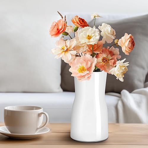 Miniatura 14 de Jarrón de cristal iridiscente de 8 pulgadas, centro de mesa de estilo bohemio moderno para flores, decoración del hogar, boda, inauguración de la