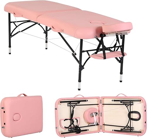 Miniatura 2 de Artechworks Mesa de masaje profesional de 84 pulgadas con 2 plegables portátil ligera cama de tatuaje Solon Spa con pata de aluminio cojín de espuma