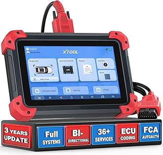 D7X OBD2 Scanner Diagnostic Tool, 3-Year Updates, Bidirectional Scan Tool with 36+Resets, Active Test, Full System Car Scanner for ABS, Throttle, Crank Sensor Relearn, ECU Coding, FCA, CANFD