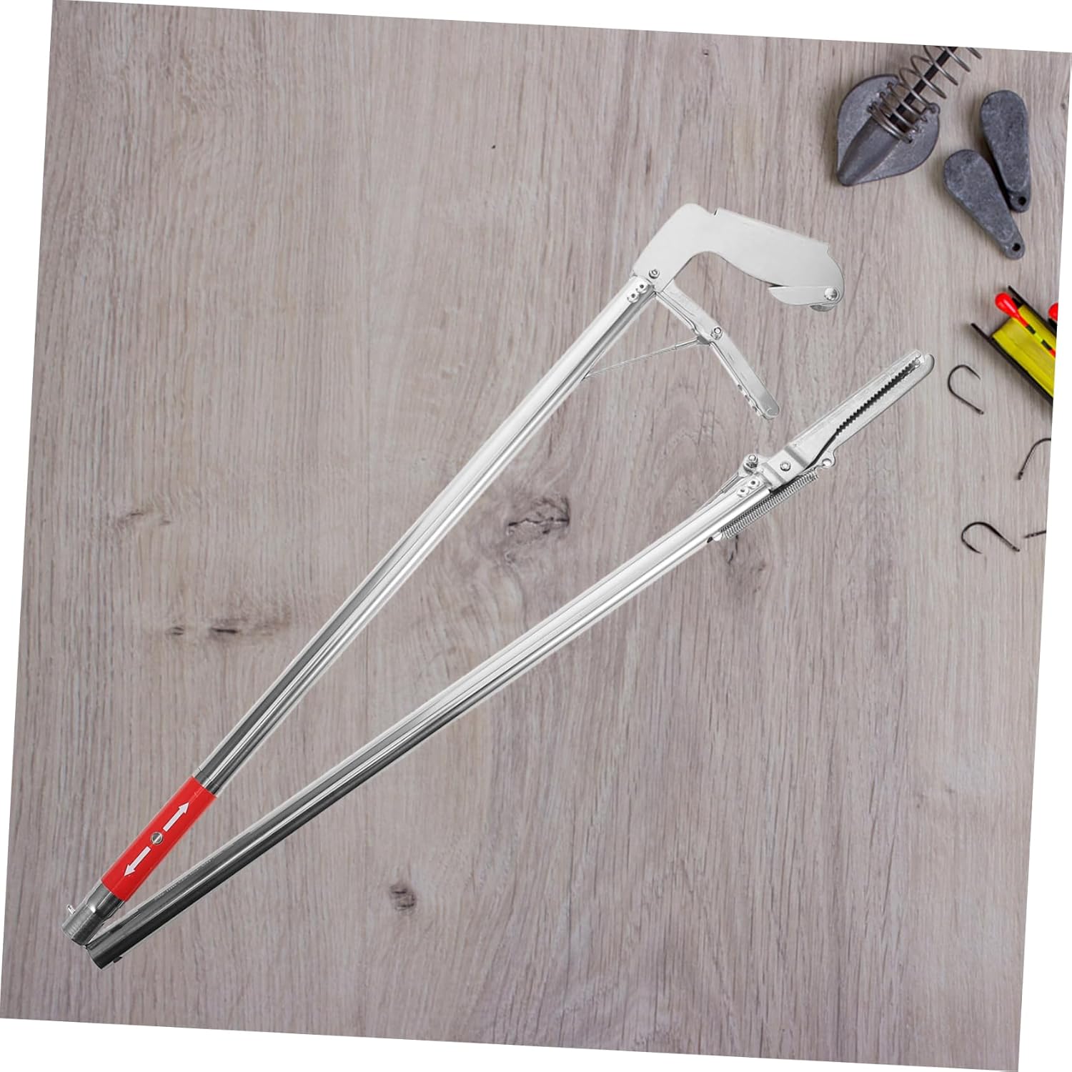 ibasenice Snake Grabber Tool: Stainless Steel Folding Long Reach Reptile Catcher Tongs - Heavy Duty Snake Tong for Crabs Fish and Wildlife Animal Handling