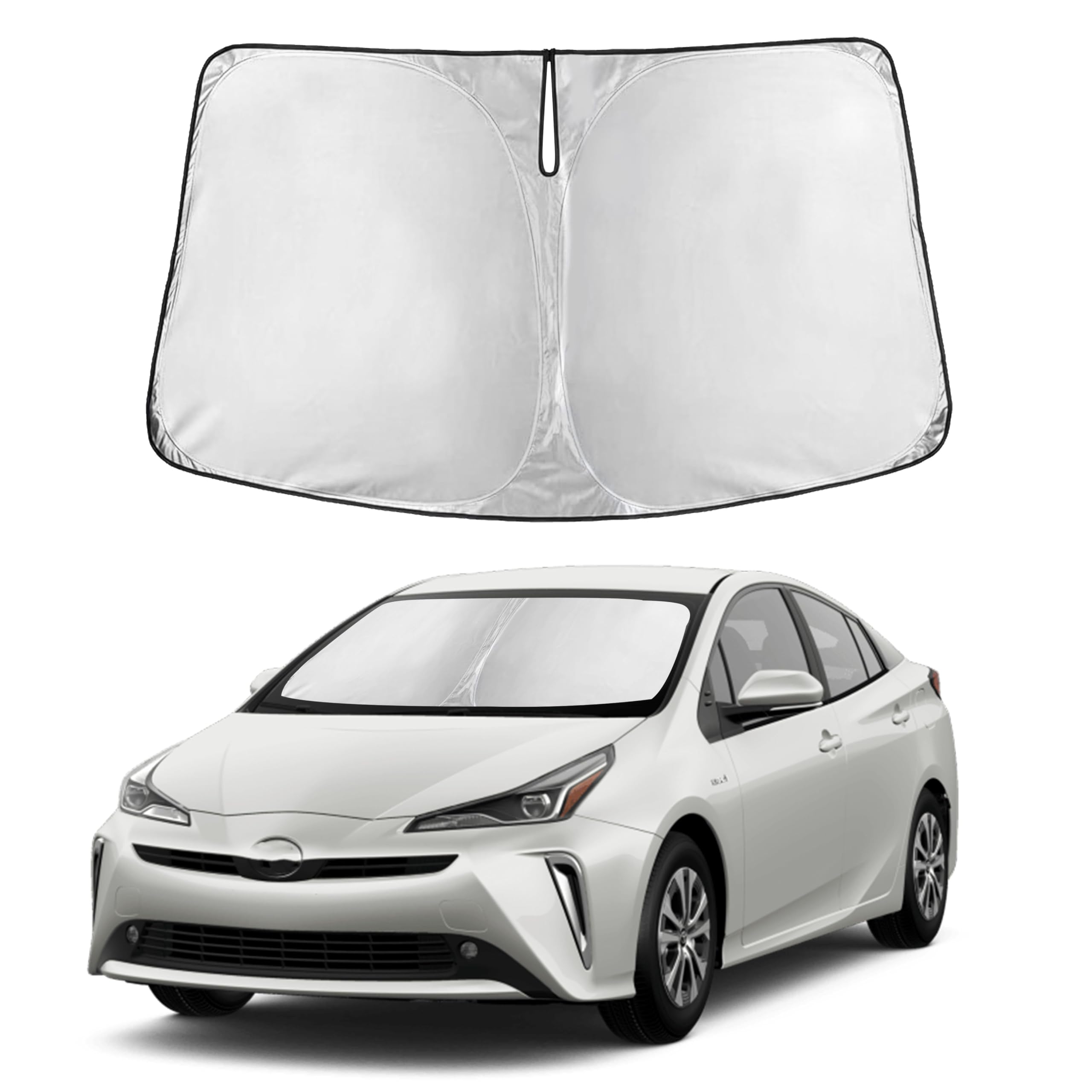 Autovir Windshield Sun Shade Fit for 2012-2017 2018 2019 Toyota Prius C Sunshade, Front Car Window Shades Sun Visor, Blocks UV Rays & Heat, Car Accessories Fit for Toyota Prius C 2012-2019