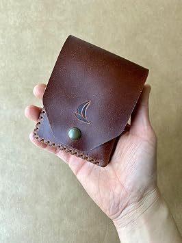 İsme Özel El Yapımı Hakiki Deri Erkek Cüzdanı Kartlık – Minimalist, İnce Tasarım, Çok Kartlı (TABA)