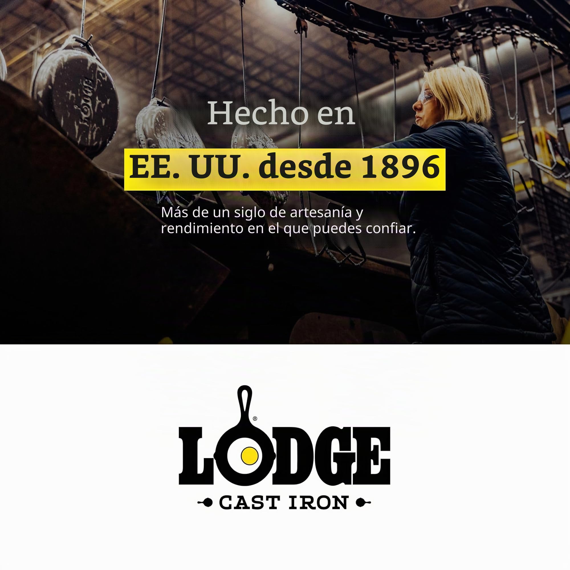 Lodge 26.04 cm/10.25 pulgadas - - Sartén redondo en hierro fundido pre-curado