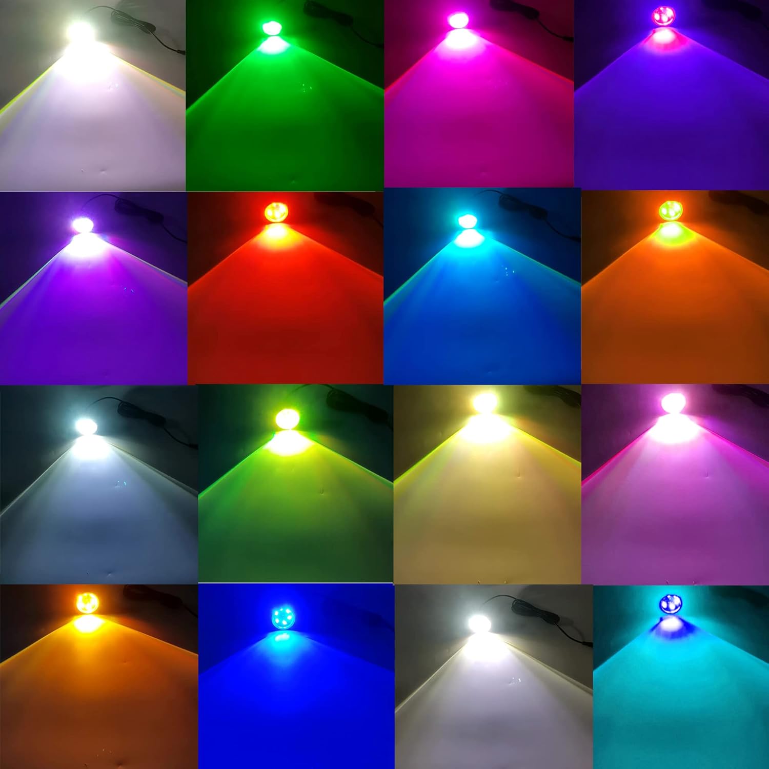 2Pcs RGBW 1/2" NPT LED Boat Drain Plug Light 12V Underwater Boat Trailer Light,No Holes to Drill,RF APP Control Marine Boat LED Light for Fishing Swimming Diving