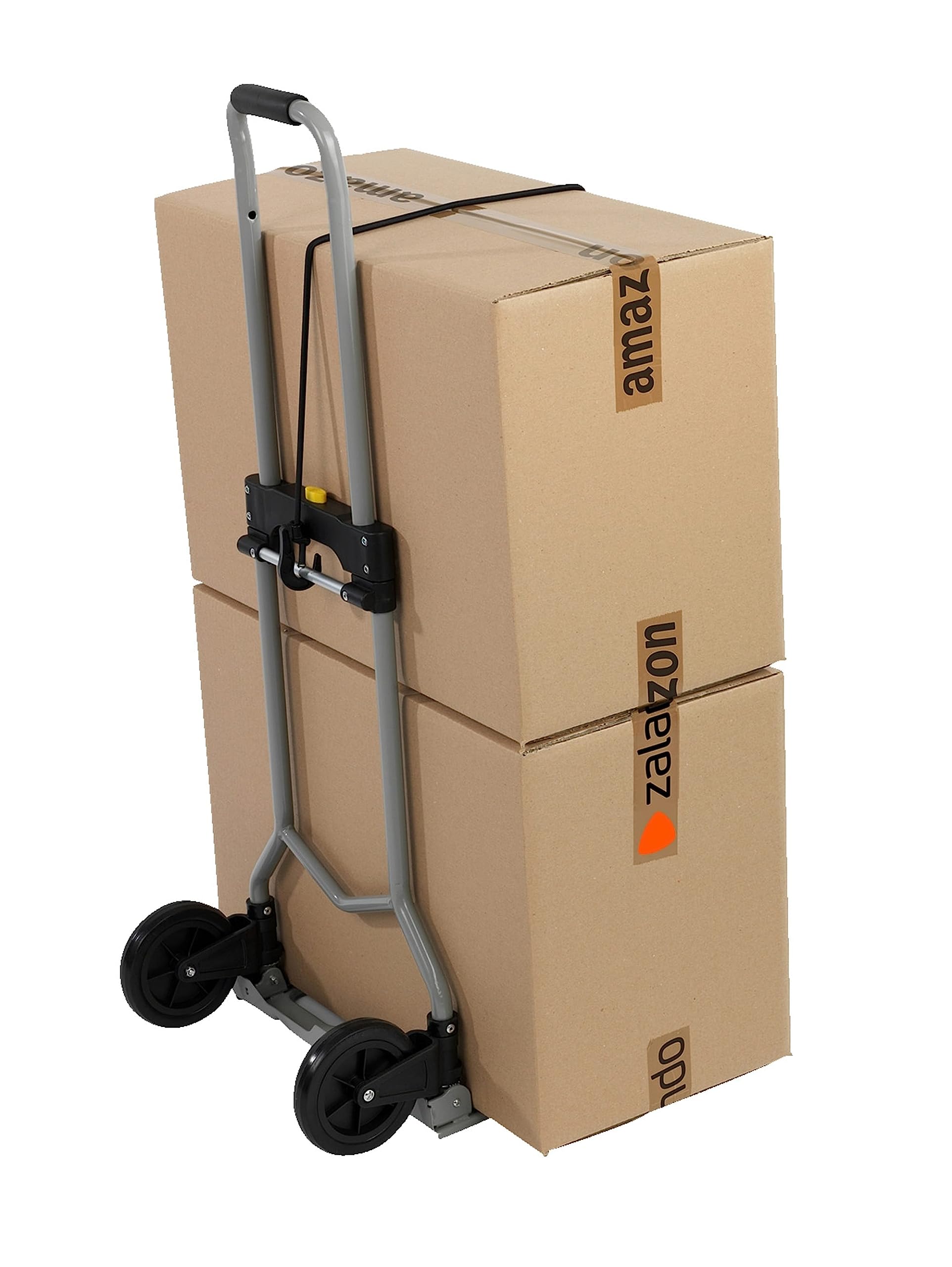 Maximex Transportkarren, klappbar - Hoch belastbare Transporthilfe bis 70kg, Stahl, 38 x 96 x 36.5 cm, Grau