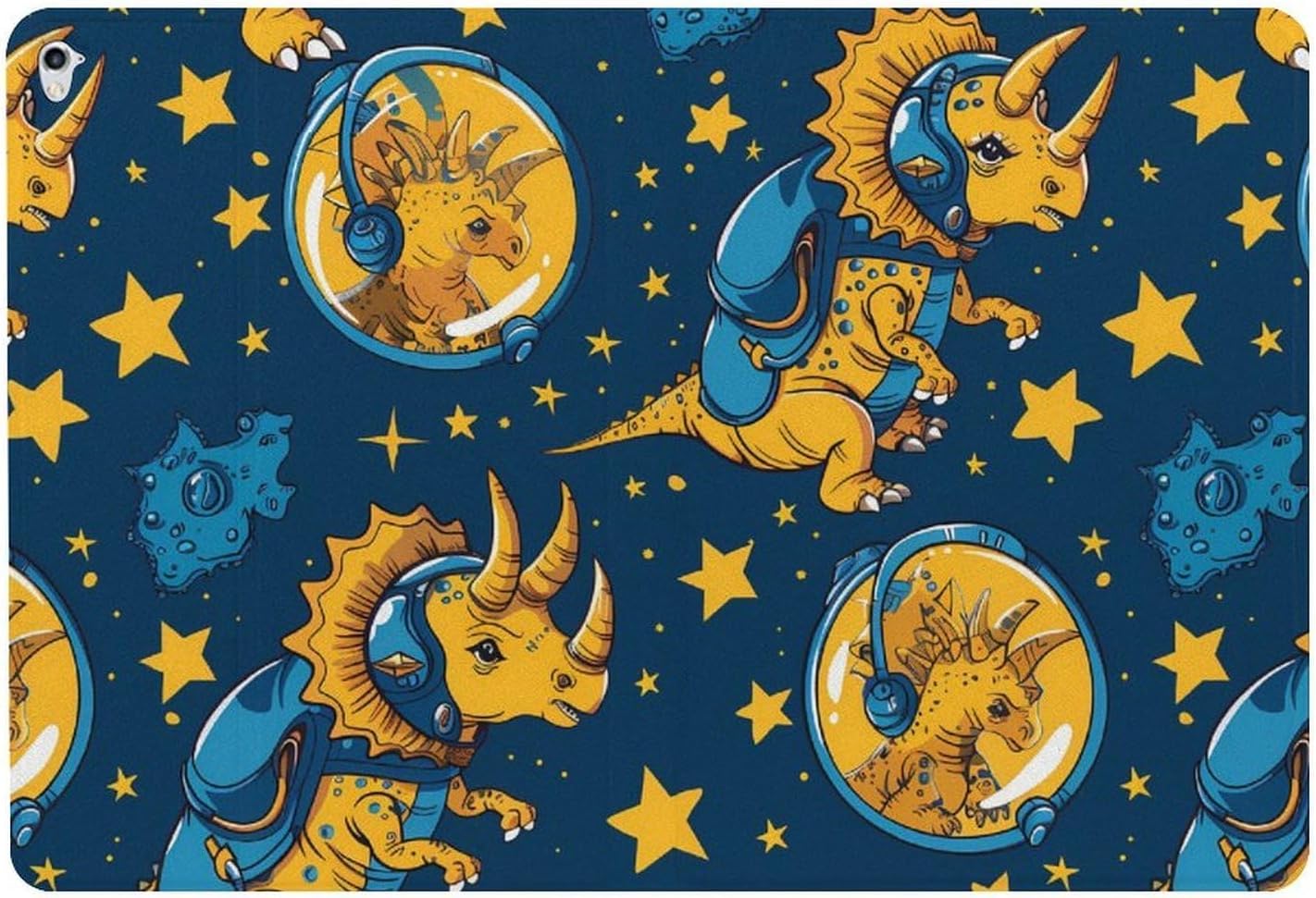 Triceratopss Dinos in Space Dinosaur Printed Case Trifold Stand Protective Cover Compatible with ipad Pro/2016 ipad Pro (9.7in)