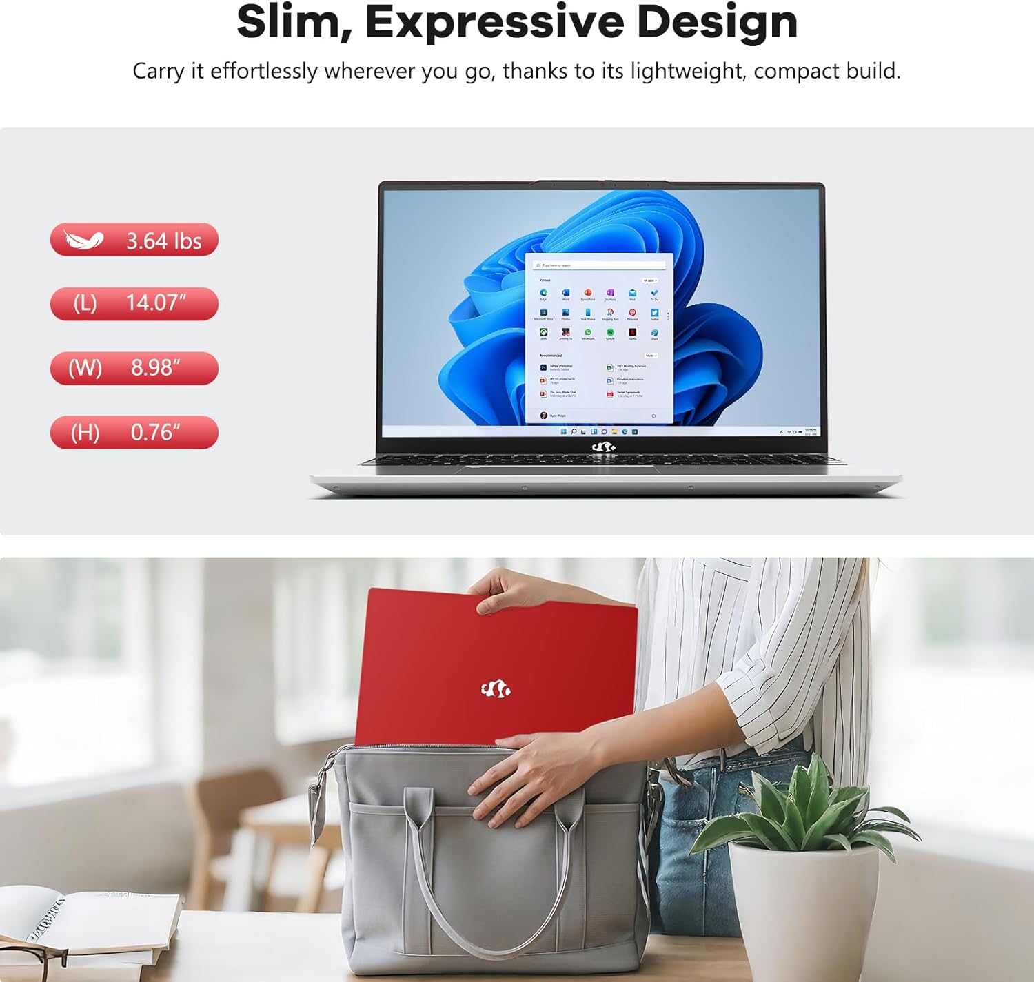 NIMO 15.6 Inch Laptop, i5-12450H 8-Core H-Series Processor (Beats i7-11800H), 16GB RAM 512GB SSD, Backlit Keyboard, Fingerprint Reader, 100W USB-C Fast Charging, WiFi 6, FHD IPS Display