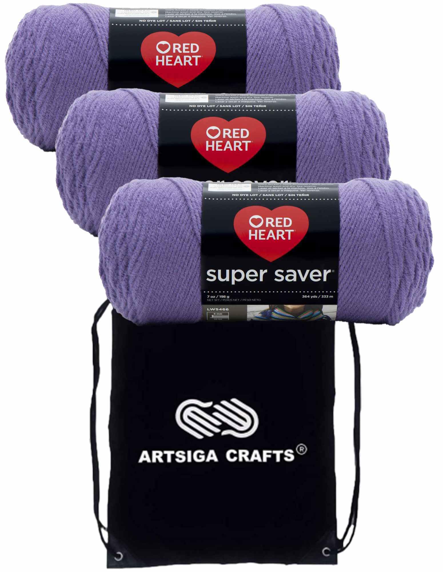 Red Heart Super Saver Yarn Acrylic Worsted #0358 Lavender 7oz/225g/0358 Lavender