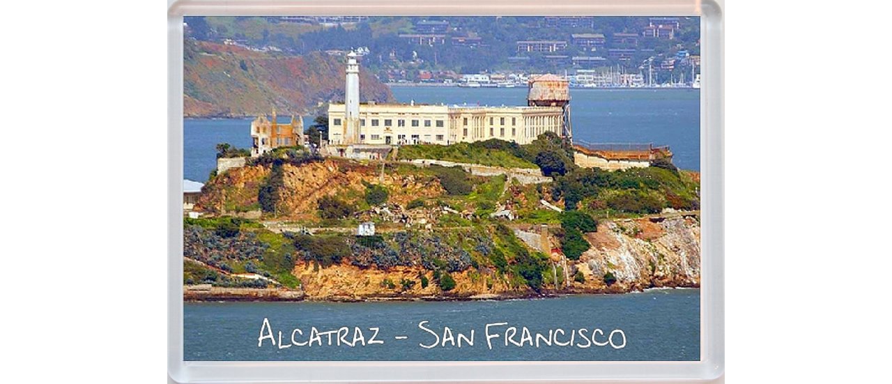 Baked Bean Store Multicolor Alcatraz - San Francisco - Usa - Jumbo Fridge Magnet