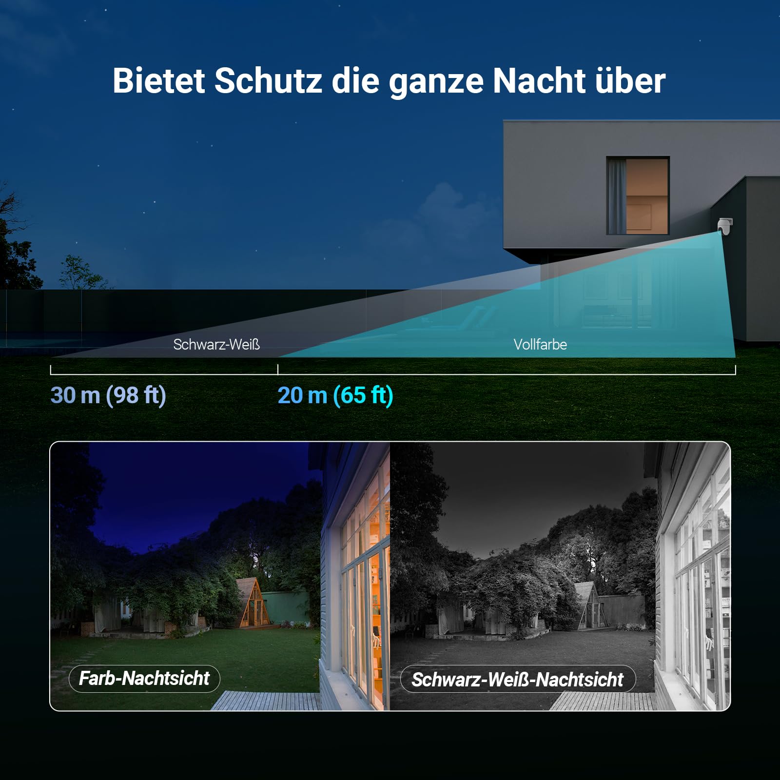 EZVIZ 4K Überwachungskamera Aussen WLAN, 360° PTZ Kamera Außen mit KI-Erkennung, Zwei-Wege-Audio, 2.4 & 5 GHz WLAN, 8MP Farbnachtsicht, Wetterfest, Fernsteuerung per App, C8c 4K (Version 2026)