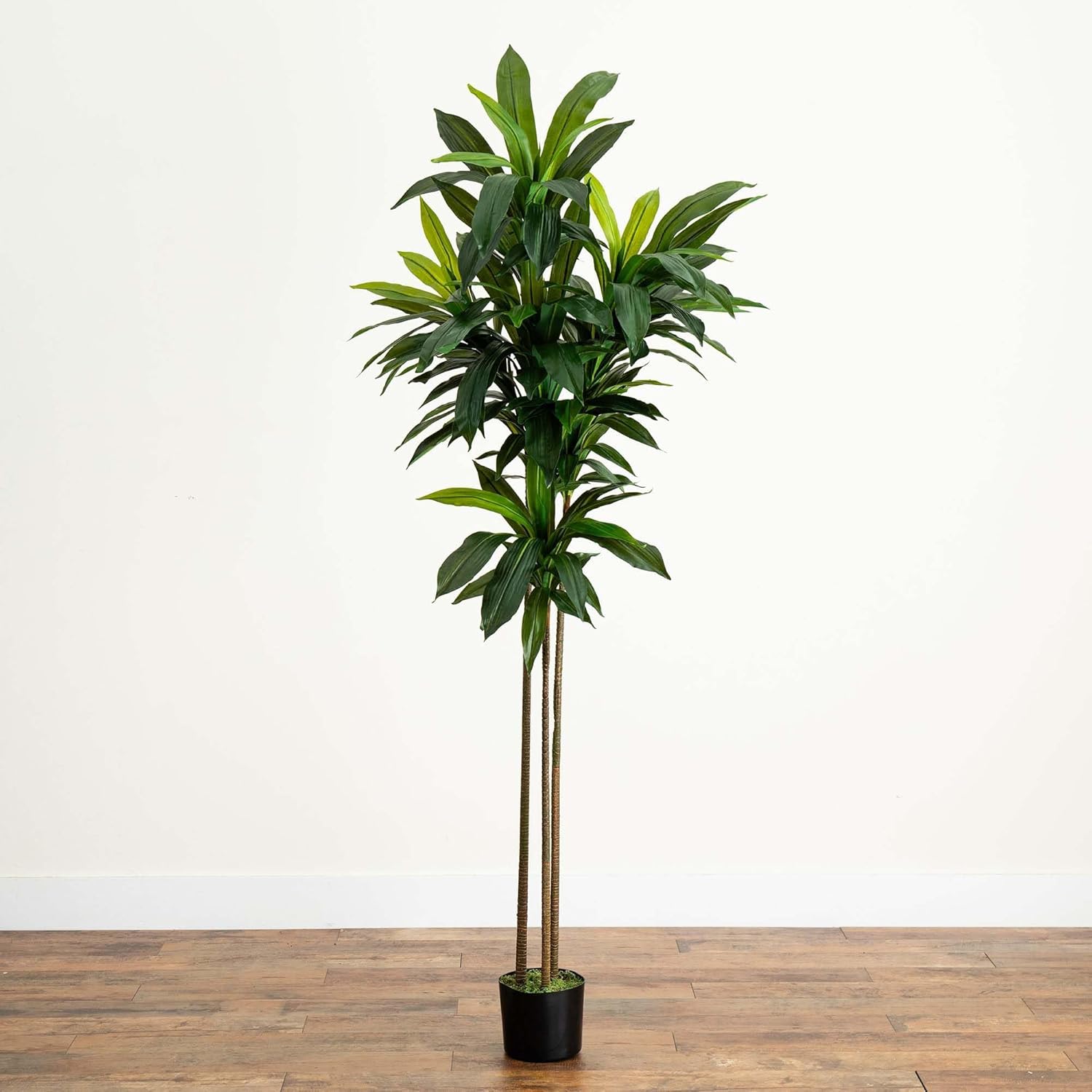 Nearly Natural 7ft. Artificial Dracaena Tree with Real Touch Leaves