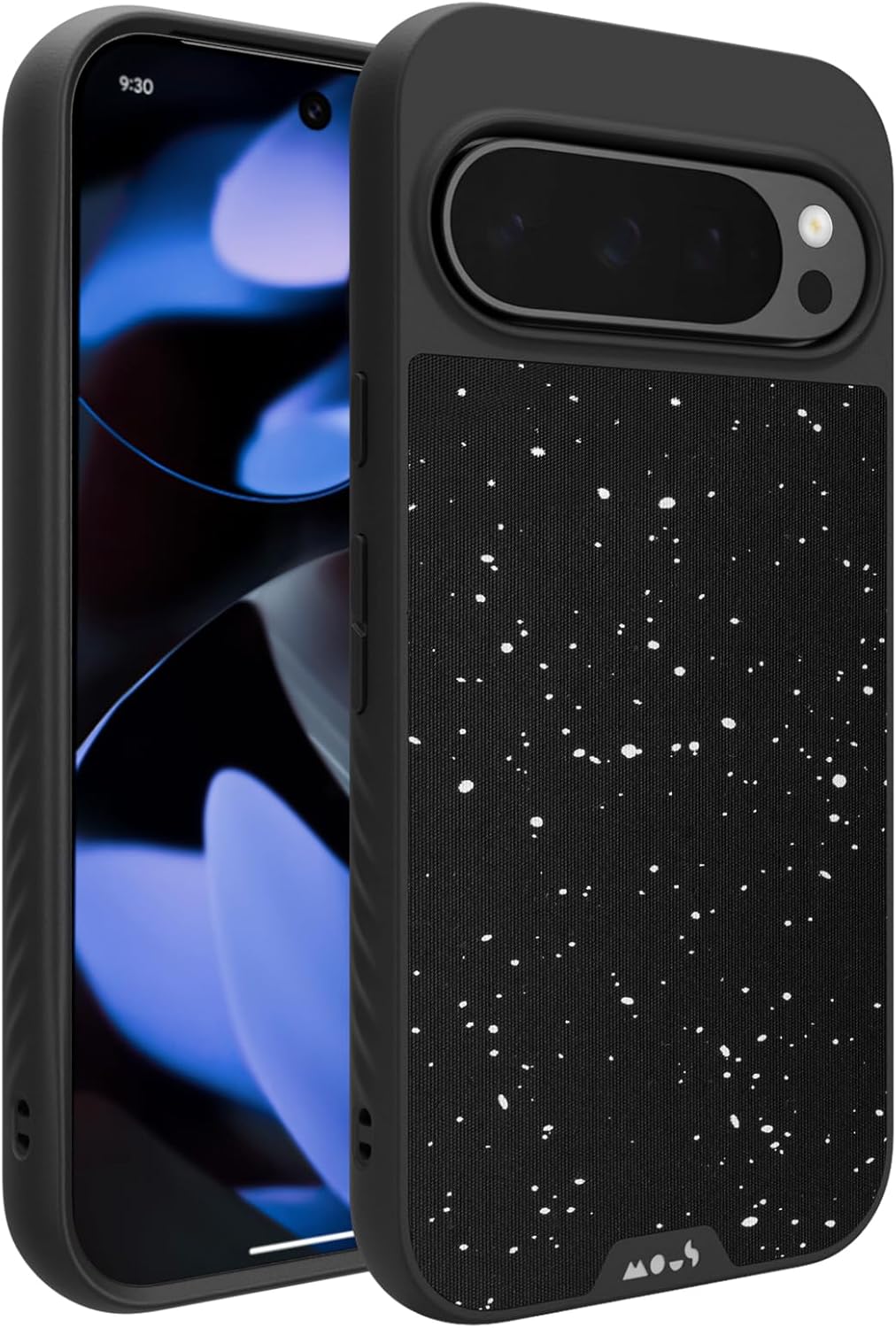 Mous for Google Pixel 10/10 Pro (2025) Case, Compatible with Qi2 MagSafe and Pixelsnap - Limitless - Protective Pixel 10/10 Pro Black Leather Case - Shockproof Phone Cover, Black