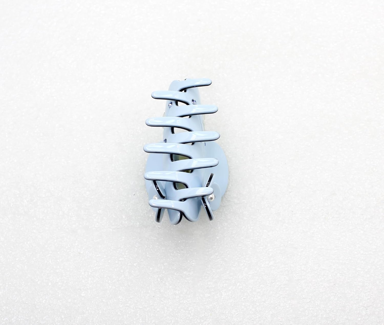 Faship Light Blue Cellulose Acetate Floral Art Deco Hair Claw Clips