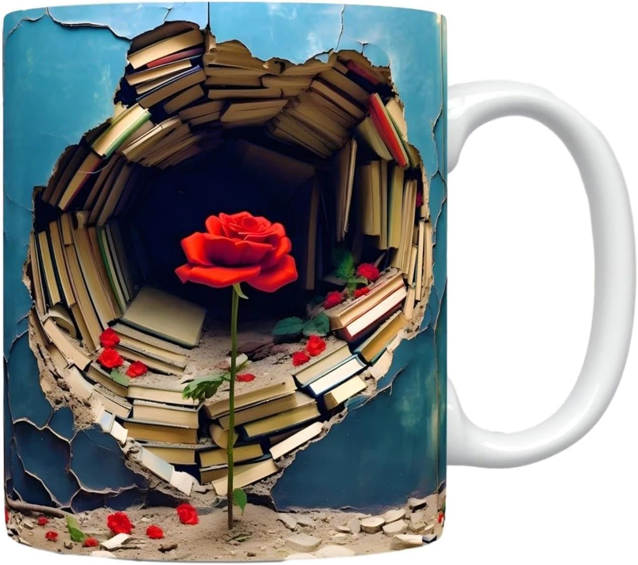 A Library Shelf Coffee Mug Novelty Rose Ceramic Library Bookshelf Mug 11oz, Book Lovers Coffee Mug Nice Gift Mug for Bookworm Friends Parents A Library Shelf Coffee Mug Novelty Rose Ceramic Library Bookshelf Mug 11oz, Book Lovers Coffee Mug Nice Gift Mug for Bookworm Friends Parents