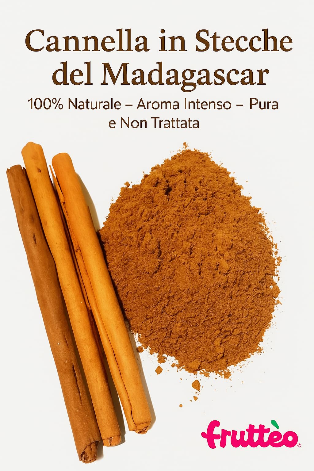 Cannella ceylon in Stecche 1Kg del Madagascar 100% Naturale - Aroma Intenso, Pura e Non Trattata - Ideale per Dolci, Tisane, Liquori, e Cucina Gourmet - Fruttèo