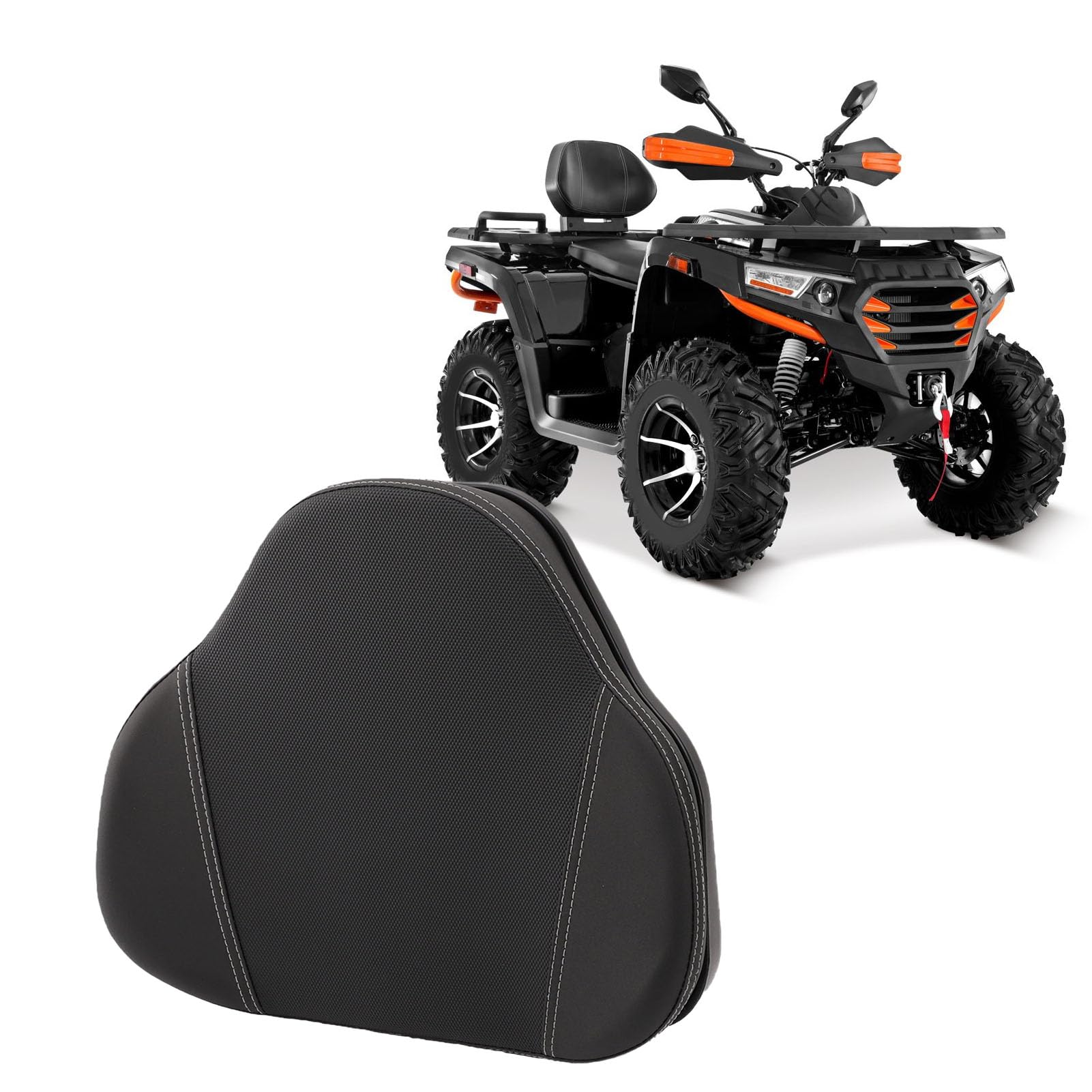 Luocute Wsparcie Pleców Pasażera Motocykla, Uniwersalne do ATV Skuterów | Wysokiej Jakości Pianka PU o Dużym Odbiciu, Ergonomicznym Zakrzywionym Wsparciu, Kompatybilna z Cruiserami, Skuterami,