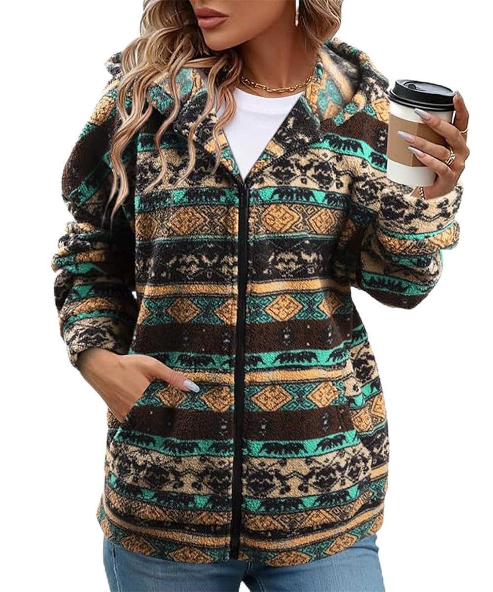 Winterjacke Damen Warm Fleecejacke Plüschjacke Kapuzenjacke