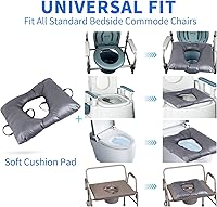 Vista 5 de MINIVON Cojín de asiento para mesita de noche, ajuste universal, cojín de asiento cómodo para ancianos, funda de asiento suave para asiento