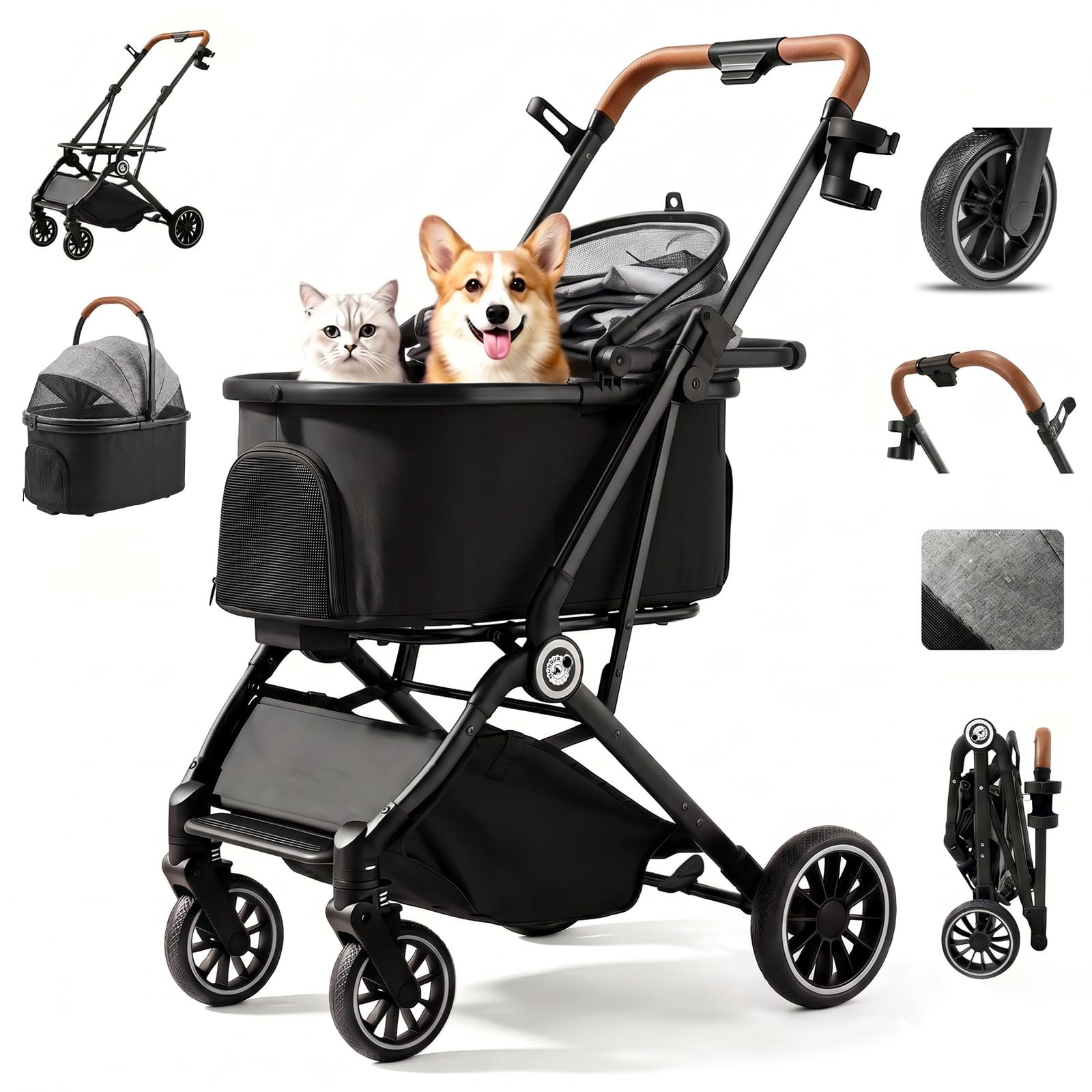 Amazon.co.jp: 【ワンタッチ折り畳み&中·小型犬専用&最新自立型