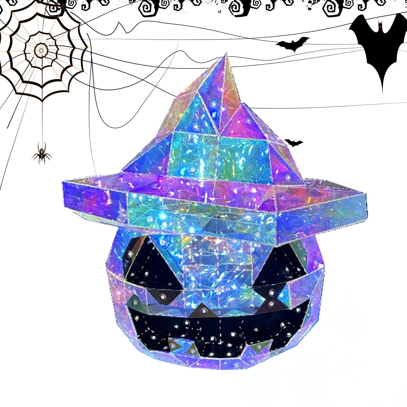 Lámpara de Calabaza lámpara de figurilla ornamental de terror con sombrero