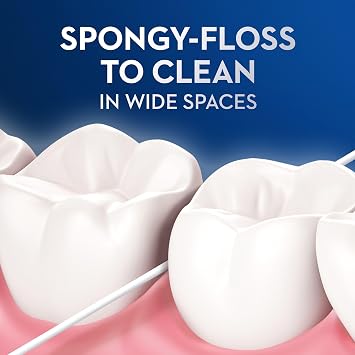 Oral-B Super Floss Pre-Cut Strands, Dental Floss for Bridges, Braces and Wide Spaces, 50 Strands