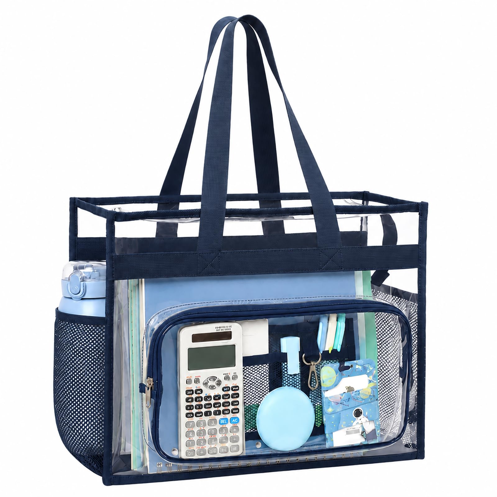 PACKISM Clear Tote Bag for School - Large Heavy Duty Clear Tote for Girls