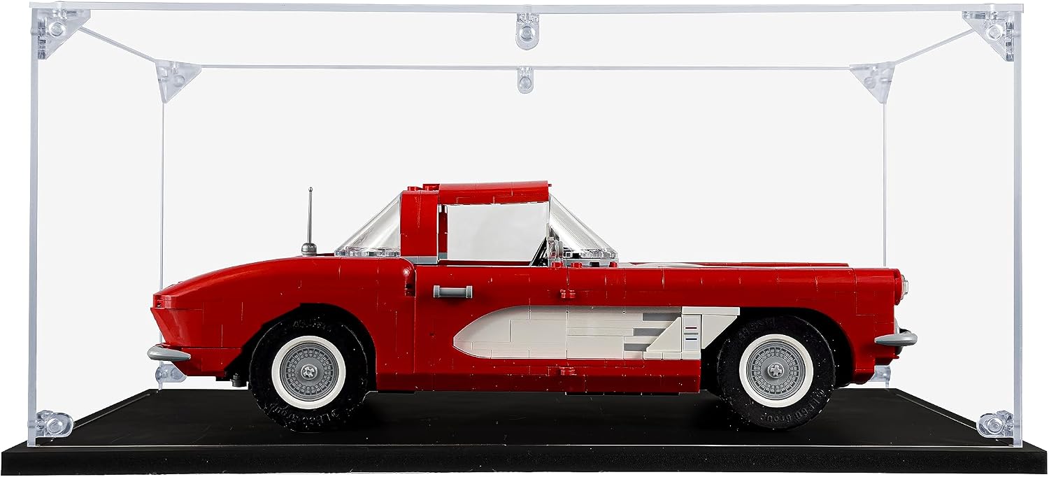 Acrylic Display Case Compatible for LEGO Corvette #10321, Dustproof Display Case (Case Only) (Lego Sets are NOT Included)