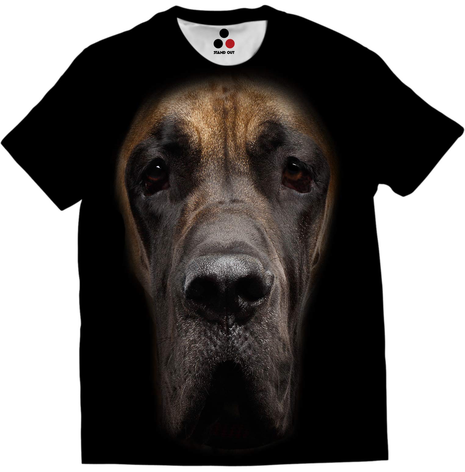 Great Dane | Allover Print Unisex Dog T-Shirt (Medium, Black) (B08CPDHGJ6) Amazon Price History, Amazon Price Tracker