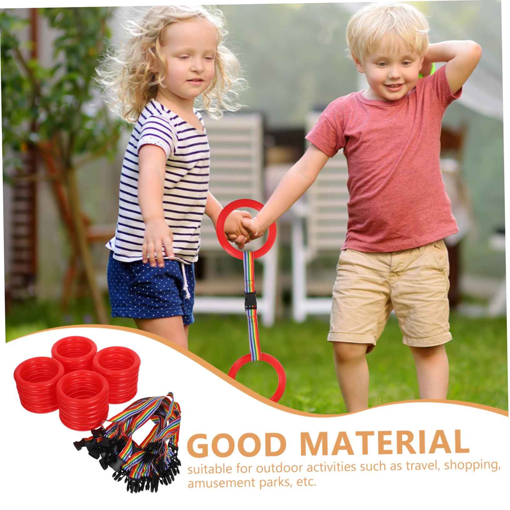 SUPVOX 24 Juegos De Pulseras De Seguridad Para Pequeños Cuerda Para Caminar Preescolar Con Anillos Correa Para Caminar Para Bebés Para Correa Para Mochila Para