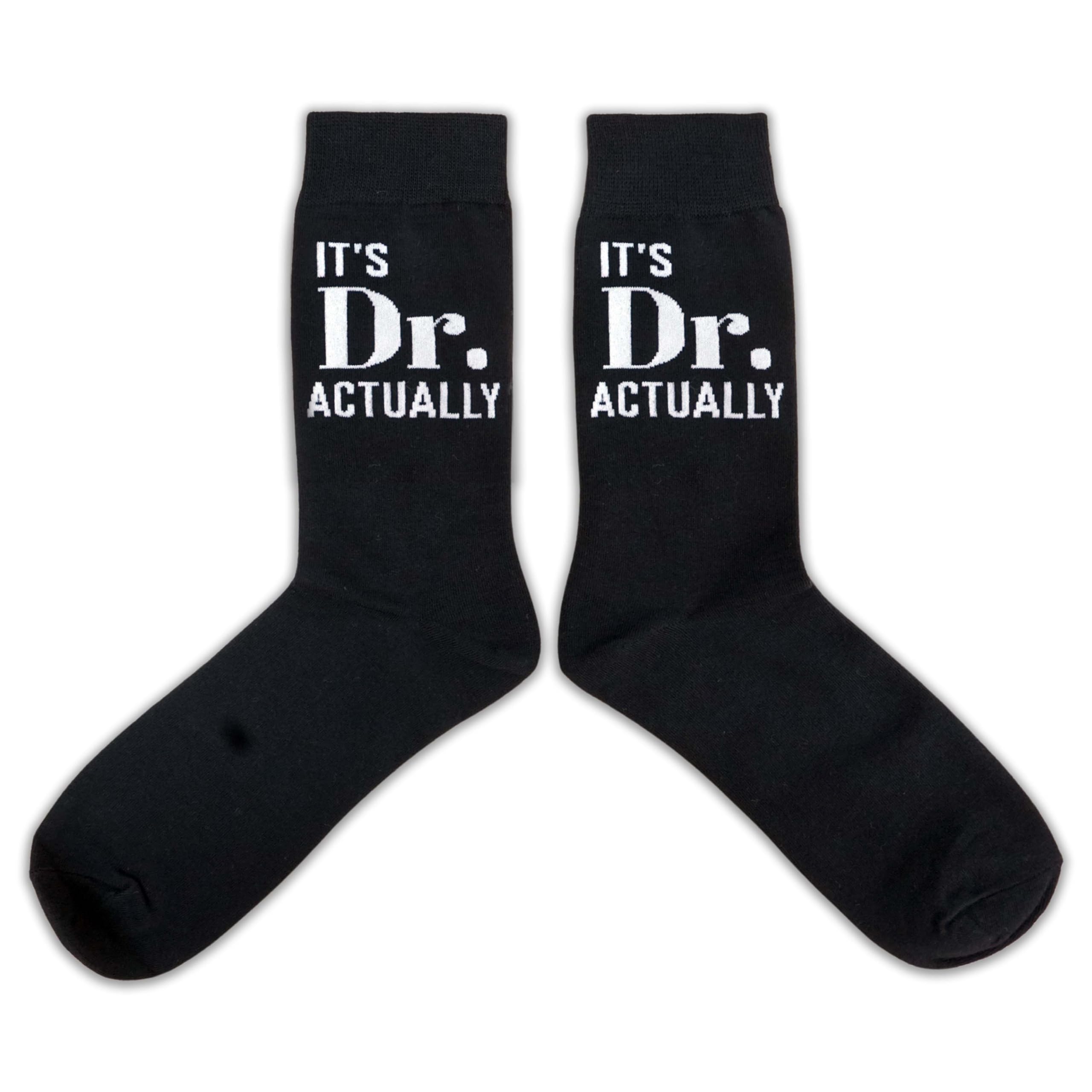 Regalos de médico, calcetines divertidos, "It's Dr. Actually", regalos únicos para médicos, regalos de graduación de médicos, calcetines novedosos con temática de médico, regalos para cumpleaños,