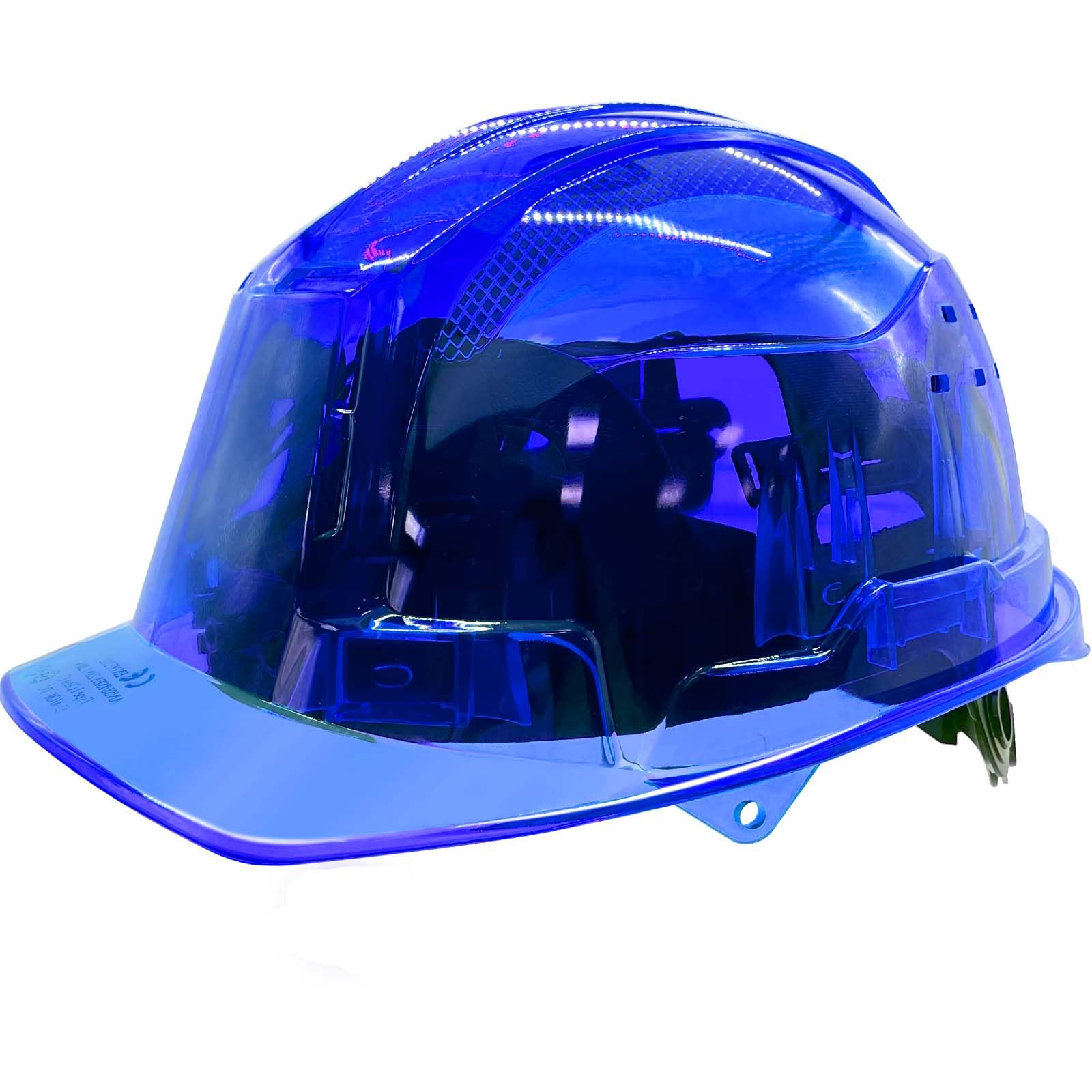 Construction Safety Hard Hats with Reflector Full Transparent Shell Safety Helmet 6-Point Suspension Industrial Hardhats ANSI Certificate