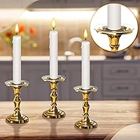 Vista 7 de Vesici 15 protectores de goteo de velas de vidrio para candelabros de vidrio transparente, bobeches redondos de cera para candelabros, anillos