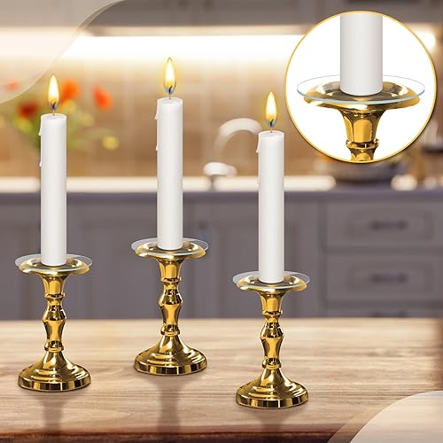 Miniatura 7 de Vesici 15 protectores de goteo de velas de vidrio para candelabros de vidrio transparente, bobeches redondos de cera para candelabros, anillos de