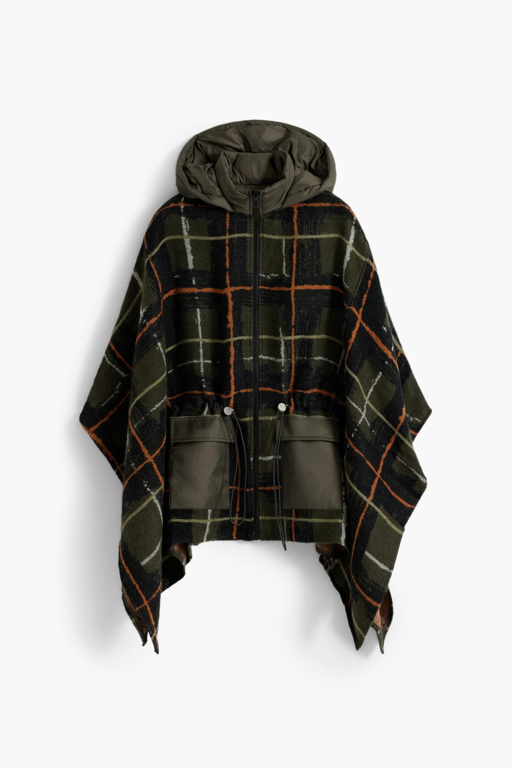 Desigual PONCHO_CHECKS KHAKI ALDAM, 4002 KHAKI, U