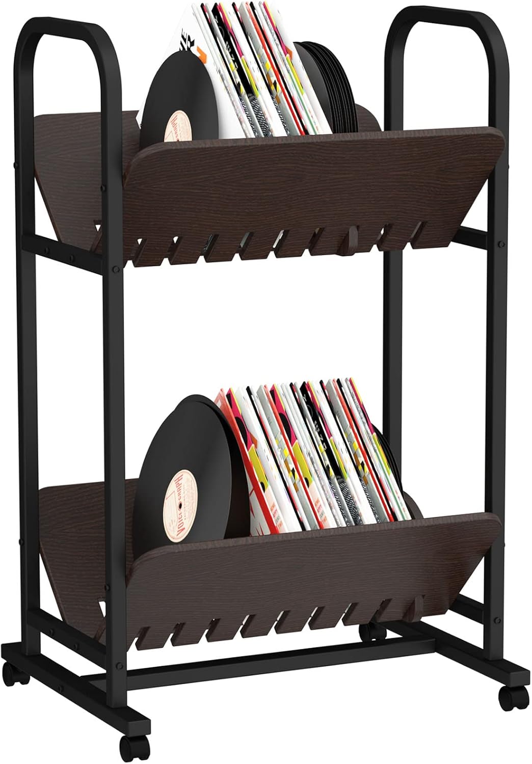 Nisorpa Vinyl Record Stand DJ Storage Holder for 240 LPs, Upgraded DJ ...
