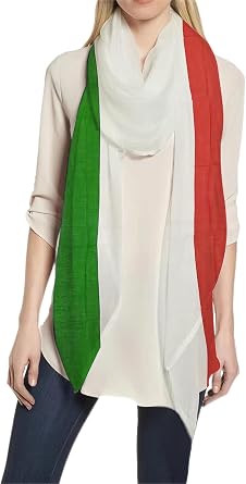 Lina & Lily Patriotic Flag Print Scarf Shawl Wrap Lightweight