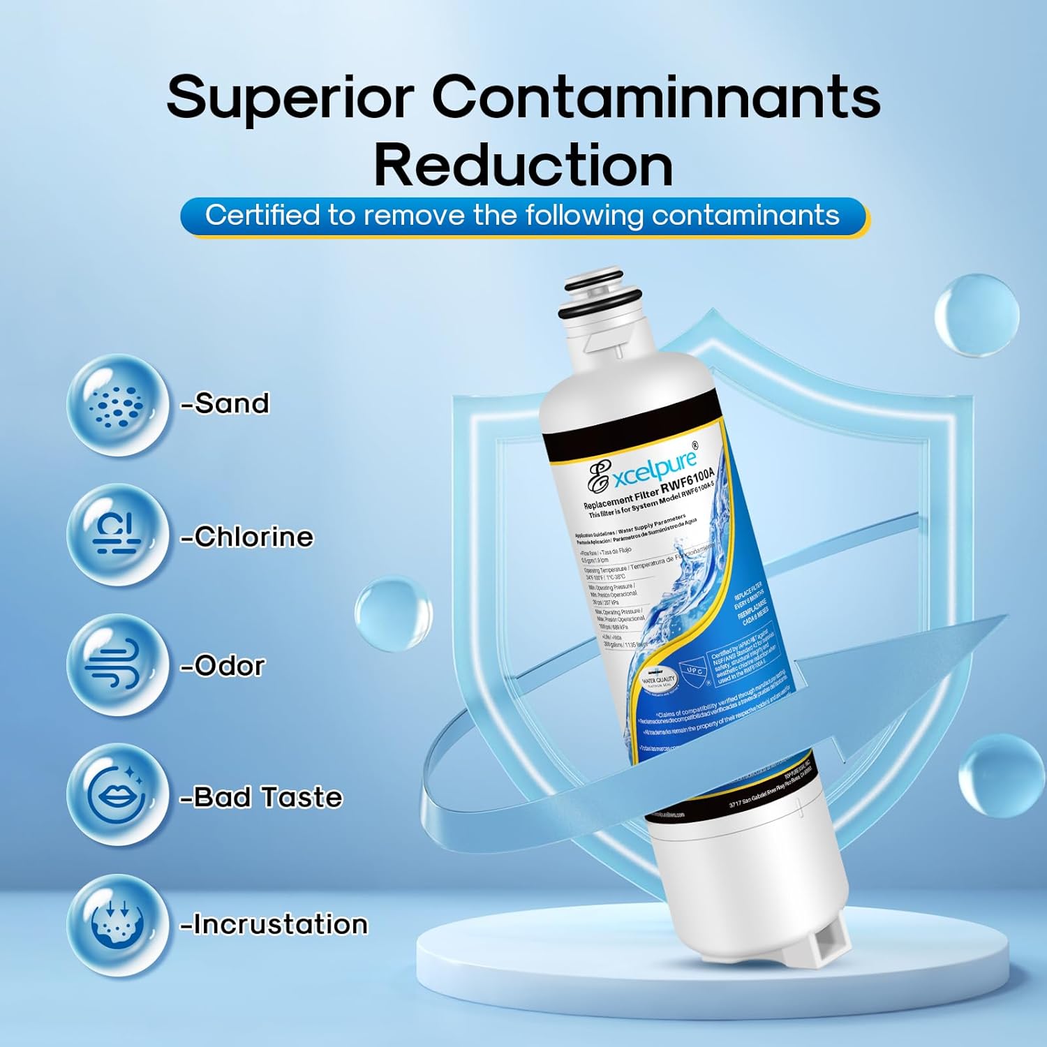 BORPLFTR50 Refrigerator Water Filter Replacement for Bosch Ultra Clarity Pro 11032531, 12033030, 11025825, BORPLFTR55, B36CT80SNS, B36CL80ENS, WFC100MF, WFS200MF, RA450022, 2PACK