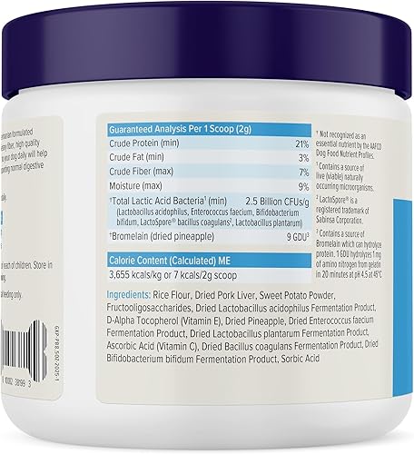 Miniatura 3 de Vetnique Glandex Probióticos Diarios para Perros con Prebióticos para Apoyar la Salud Intestinal con Fibra y Enzimas Digestivas, Masticables o