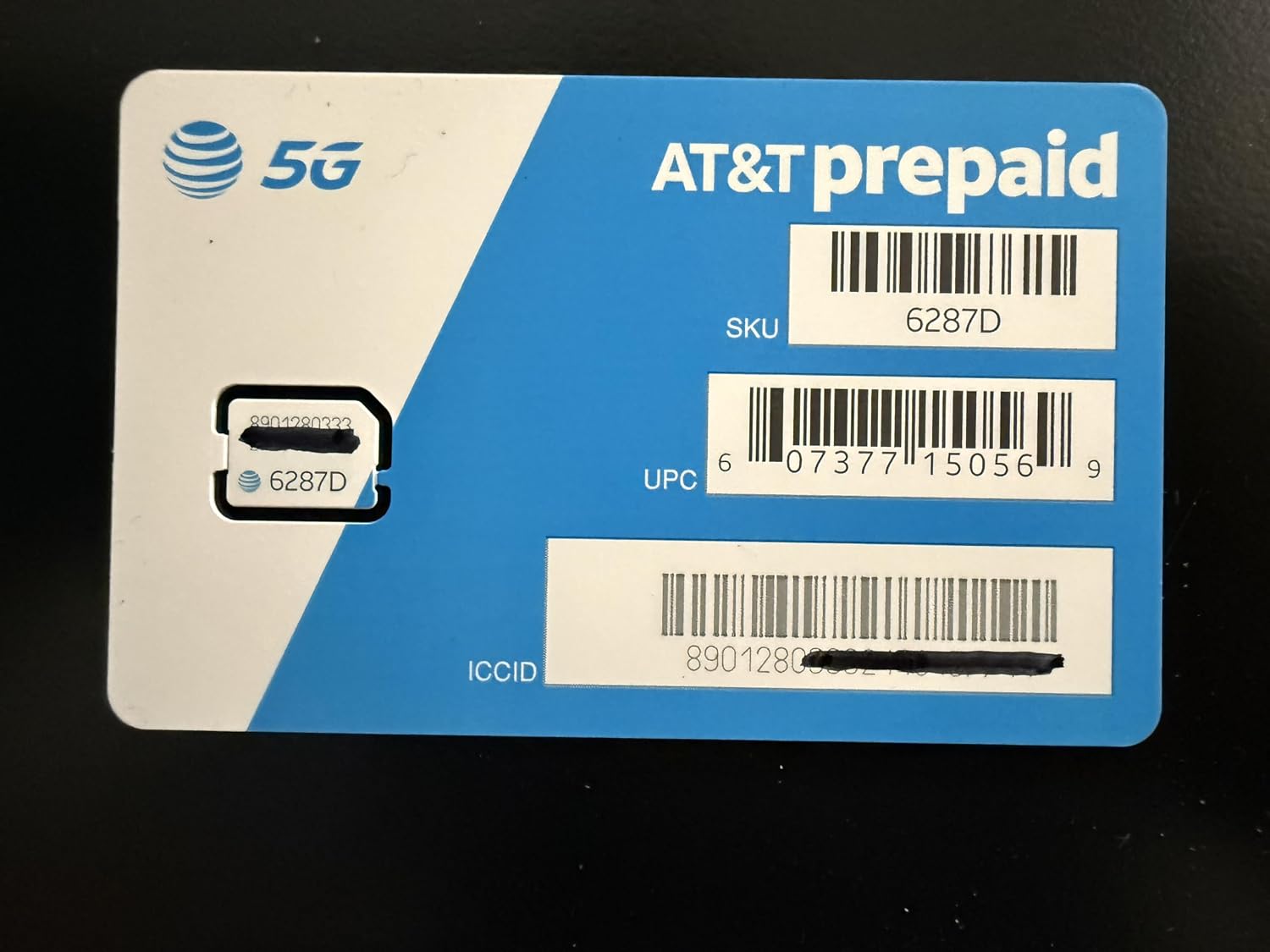 AT&T 5g Nano Sim Card for use on ATT Prepaid or Postpaid Service! for use with Any Unlocked or Att Device- Comes with SIMBROS Sim Removel Tool (1)