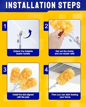 6ft Extendable Handle Duster Refill Compatible with Swiffer Duster